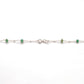 925 Silver 19" Emerald Beaded Necklace – 4mm Faceted Rondelle Gemstones