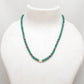 Emerald Rondelle Beads 18k Gold Plated Pearl & Blue Sapphire Beaded Necklace