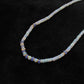 18" Ethiopian Opal & Tanzanite Necklace – 3.5-4.5mm Faceted Rondelle Beads