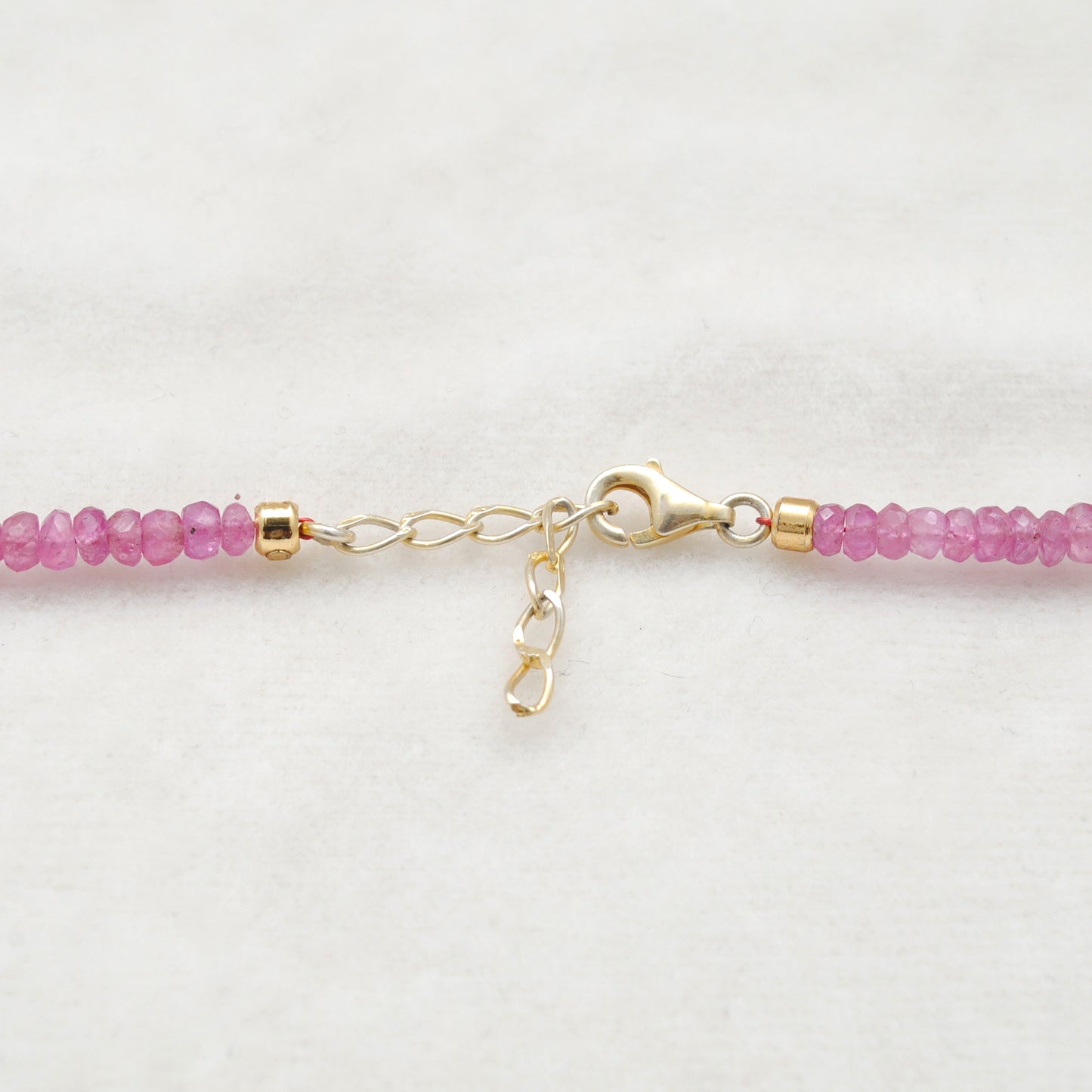 Natural Ruby & Emerald Beaded Necklace – 925 Sterling Silver 18"