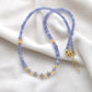Faceted Tanzanite Ethiopian Opal Gold Plated Necklace