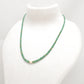 Natural Emerald Beaded Necklace – Micro-Faceted Beads, 925 Silver with Gold Finish