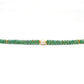Natural Emerald Beaded Necklace – Micro-Faceted Beads, 925 Silver with Gold Finish