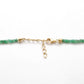 Natural Emerald Beaded Necklace – Micro-Faceted Beads, 925 Silver with Gold Finish