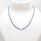 Natural Tanzanite Faceted Rondelle Beaded Necklace – 925 Silver 18" Adjustable Choker