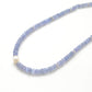 Natural Tanzanite Faceted Rondelle Beaded Necklace – 925 Silver 18" Adjustable Choker