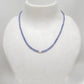 Natural Tanzanite Faceted Rondelle Beaded Necklace – 925 Silver 18" Adjustable Choker