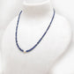 Cut Faceted Blue Sapphire Beads Necklace - Christmas Gift