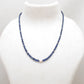 Cut Faceted Blue Sapphire Beads Necklace - Christmas Gift