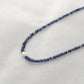 Cut Faceted Blue Sapphire Beads Necklace - Christmas Gift