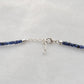 Cut Faceted Blue Sapphire Beads Necklace - Christmas Gift