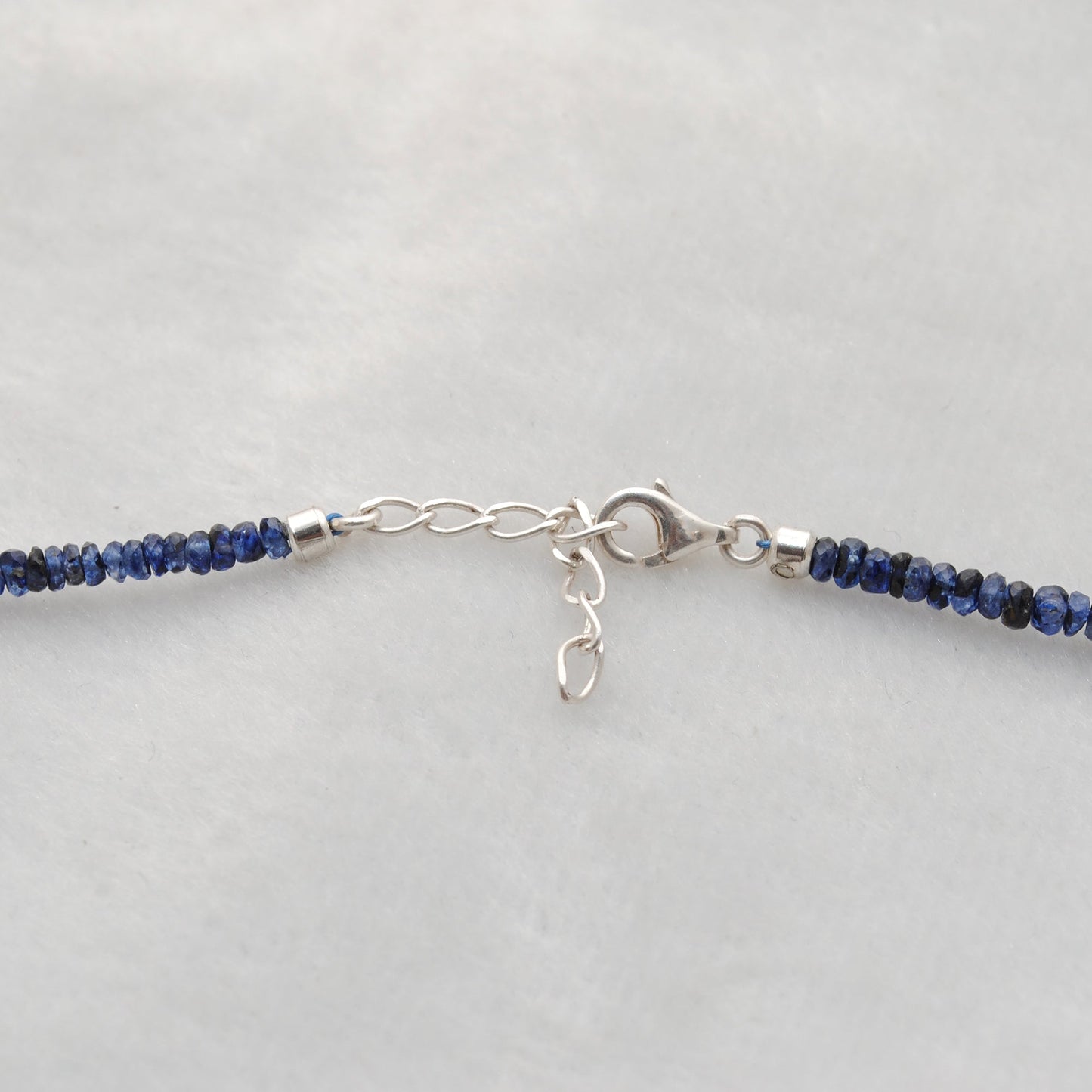 Cut Faceted Blue Sapphire Beads Necklace - Christmas Gift
