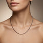 925 Sterling Silver Smoky Quartz Faceted Beaded Necklace, Elegant Jewelry Gift