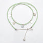 18" Natural Prehnite Beaded Necklace – 2.5mm Faceted Gemstone Beads