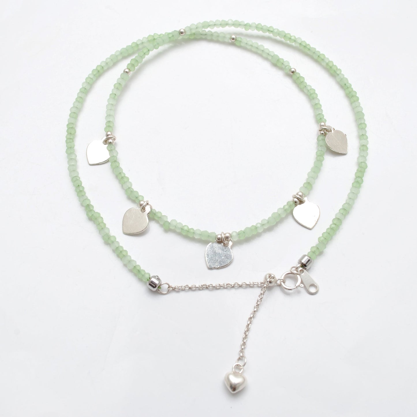 Natural Prehnite Beaded Necklace Jewelry