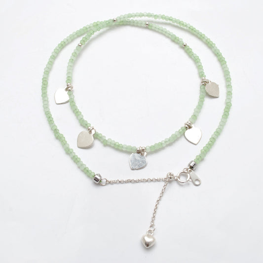 Natural Prehnite Beaded Necklace Jewelry - view 3