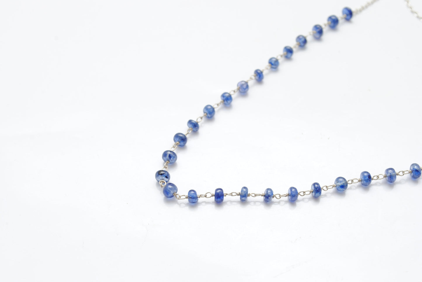 925 Sterling Silver Tanzanite Beaded Neckace – Jewelry Gift for Her
