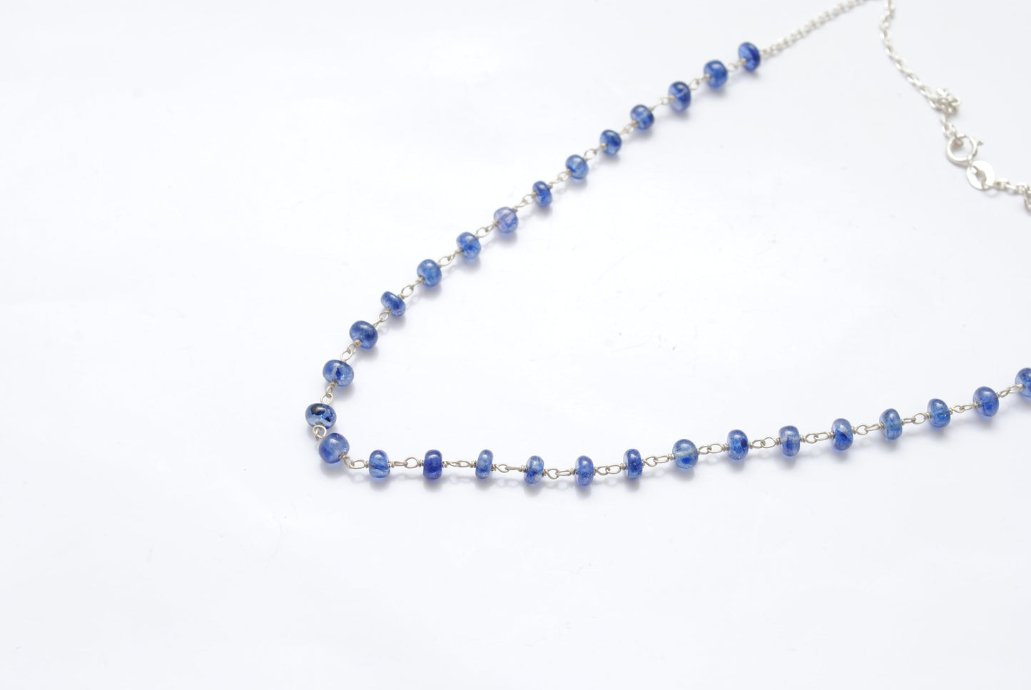 925 Sterling Silver Tanzanite Beaded Neckace – Jewelry Gift for Her
