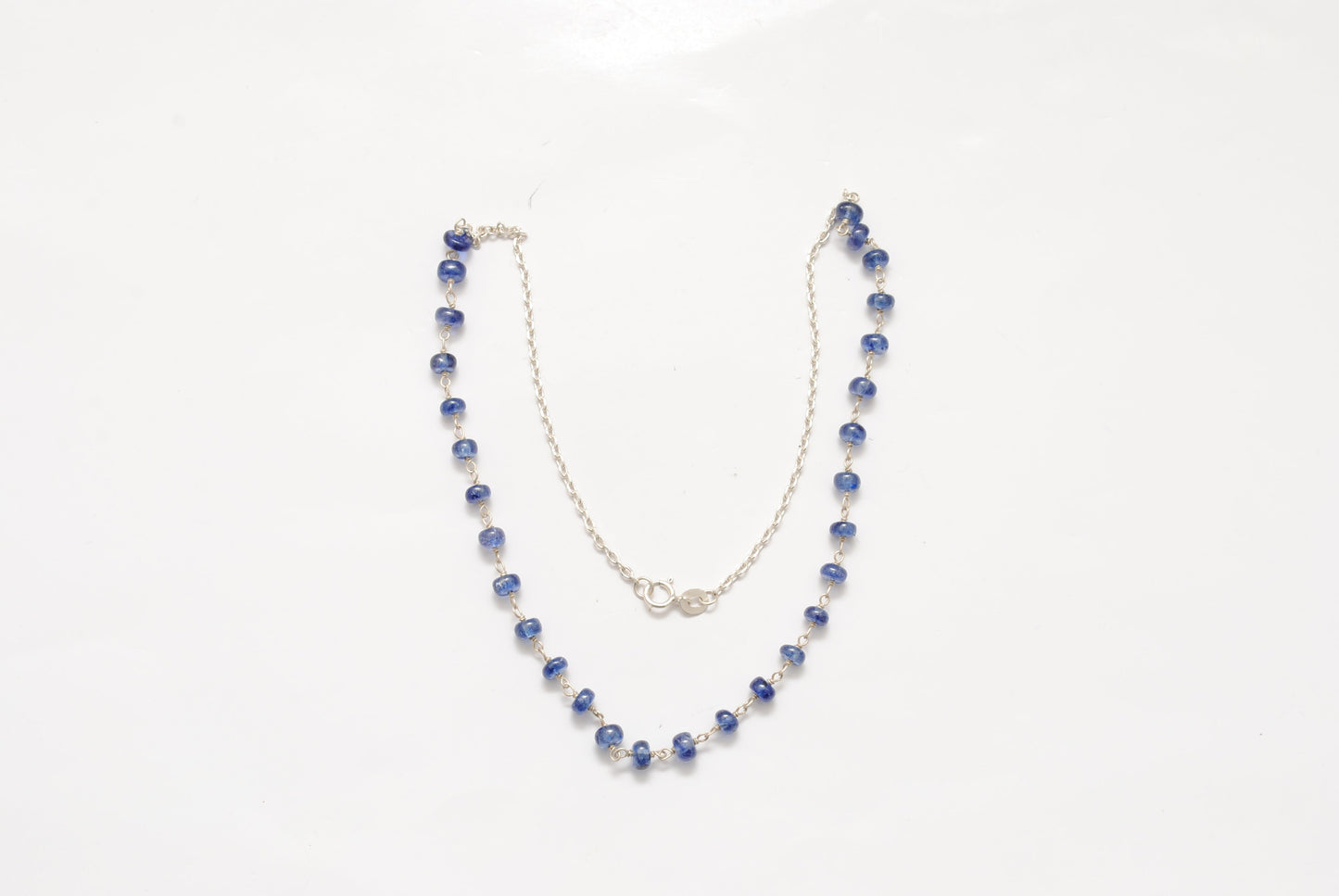 925 Sterling Silver Tanzanite Beaded Neckace – Jewelry Gift for Her