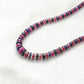 925 Sterling Silver Ruby & Sapphire Beaded Necklace – Gift for Her