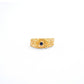 18k Solid Yellow Gold Ring Stone Studded Vintage Ring 6.5 US
