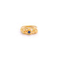 18k Solid Yellow Gold Stone Studded Flower Ring 5.5 US