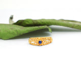 18k Solid Yellow Gold Vintage Ring 7 US