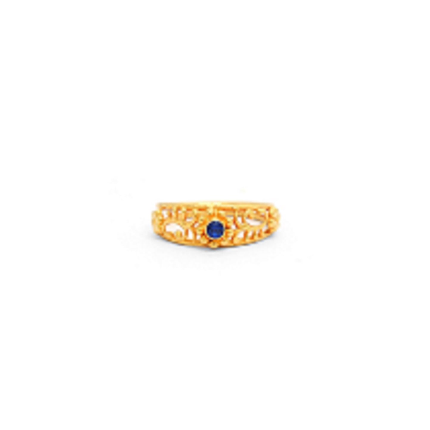 18k Solid Yellow Gold Vintage Ring 7 US