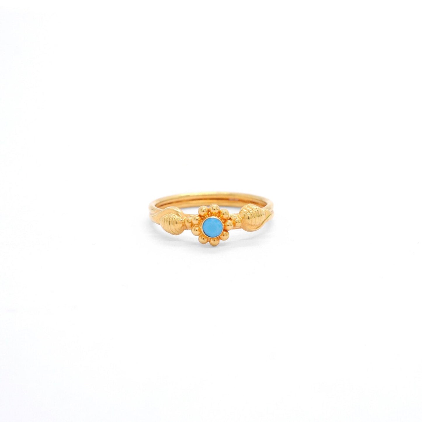 18k Solid Yellow Gold Antique Solitaire Ring 7 US