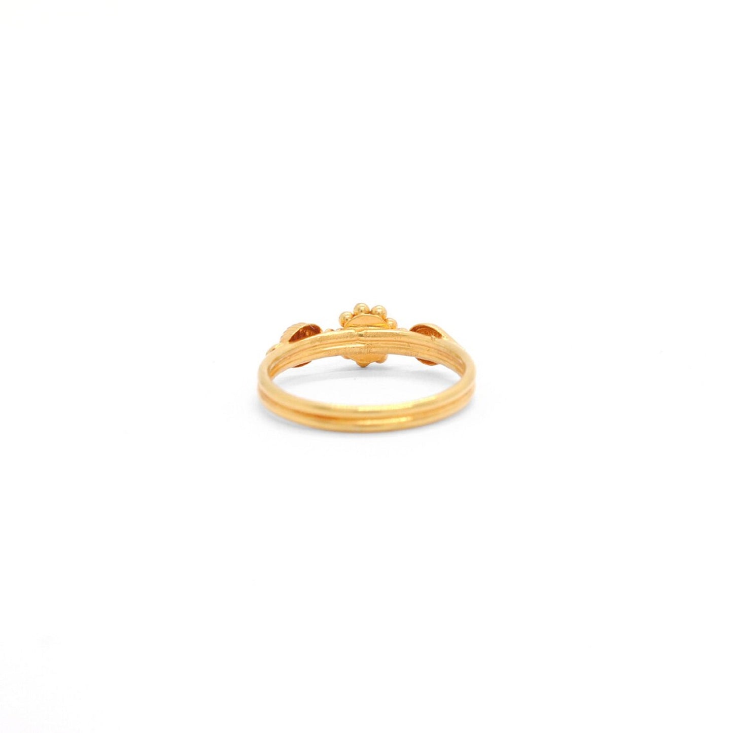 18k Solid Yellow Gold Antique Solitaire Ring 7 US