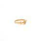 18k Solid Yellow Gold Antique Solitaire Ring 7 US