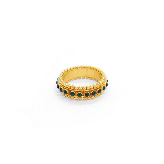 18K Solid Yellow Gold Statement Band Ring 8.5 US - view 3