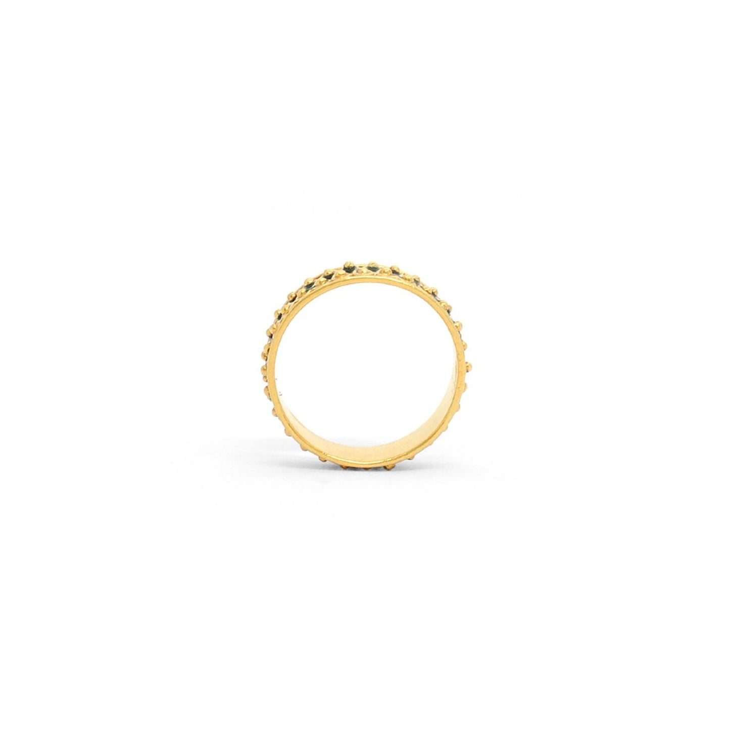 18k Solid Yellow Gold Eternity Band 6.5 US