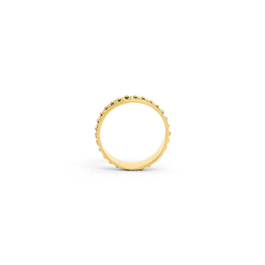 18k Solid Yellow Gold Eternity Band 6.5 US - view 3