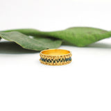18k Solid Yellow Gold Eternity Band 6.5 US