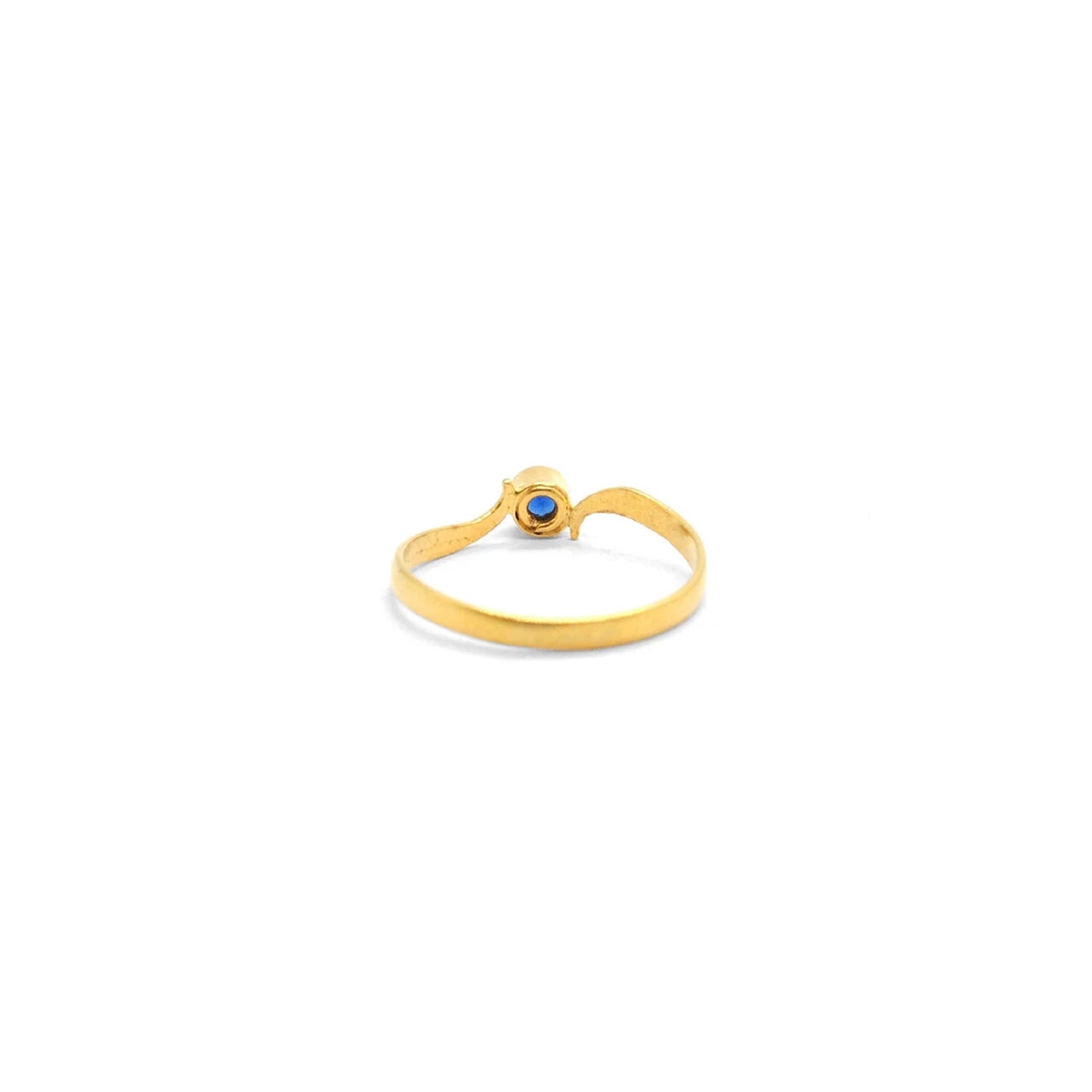 18k Solid Yellow Gold Antique Solitaire Ring 5.5 US