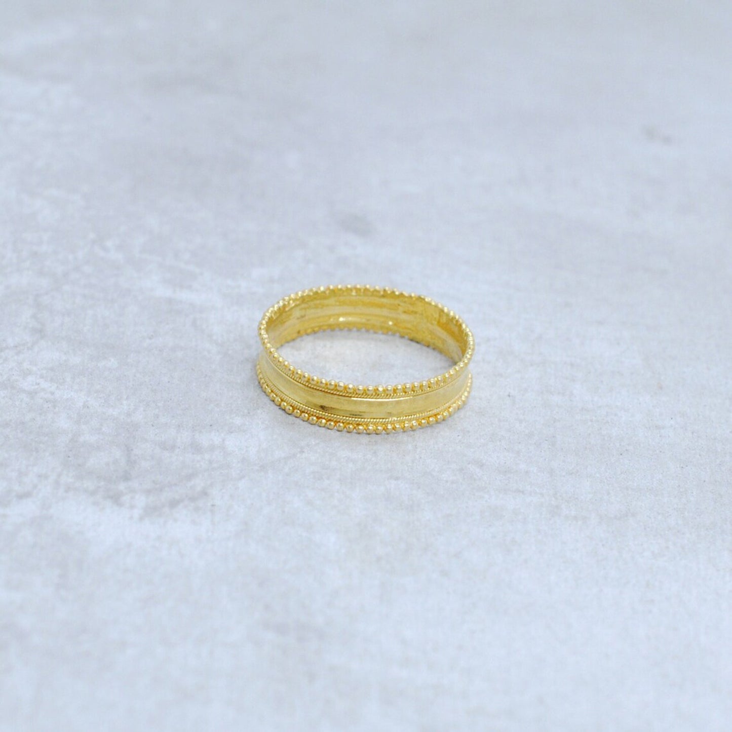 18k Solid Yellow Gold Wedding Engagement Band Ring 6 US