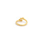 18k Solid Yellow Gold Ruby Bypass Ring 8 Size