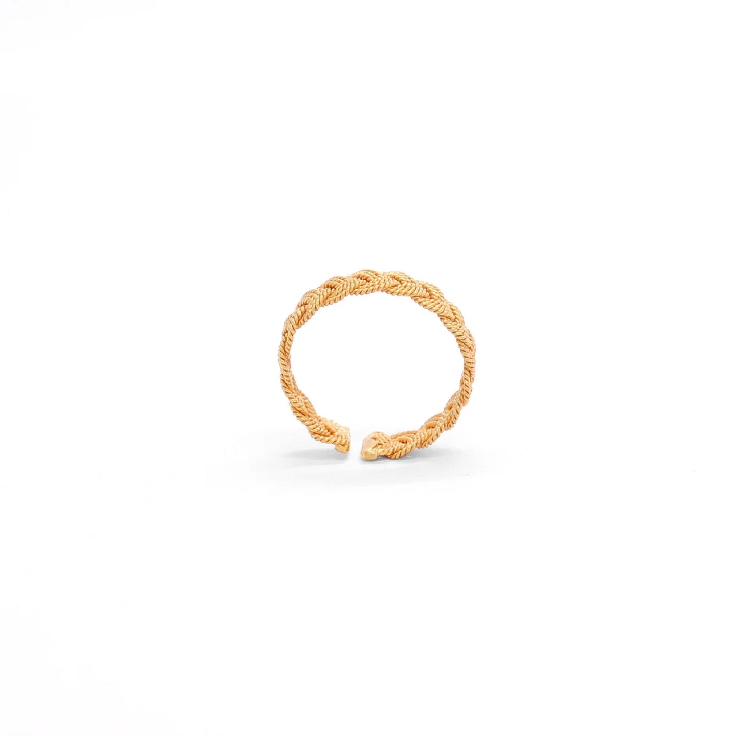 18k Solid Yellow Gold Adjustable Eternity Band Ring