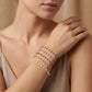 925 Sterling Silver Garnet, Pearl & Multi Gemstone Beaded Bracelet