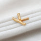 18k Solid Yellow Gold K Initial Letter Charm Pendant