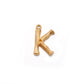 18k Solid Yellow Gold K Initial Letter Charm Pendant