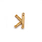 18k Solid Yellow Gold K Initial Letter Charm Pendant