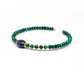 925 Sterling Silver Green Jade & Blue Sapphire Stretchable Beaded Bracelet - Sar Gems