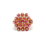 925 sterling silver pink spinel and diamond statement ring size 7 by SAR Gems"