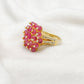 925 sterling silver pink spinel and diamond statement ring size 7 by SAR Gems"
