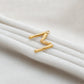 18k Solid Yellow Gold M Initial Letter Charm Pendant