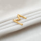 18k Solid Yellow Gold M Initial Letter Charm Pendant