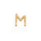 18k Solid Yellow Gold M Initial Letter Charm Pendant