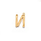 18k Solid Yellow Gold N Initial Letter Charm Pendant